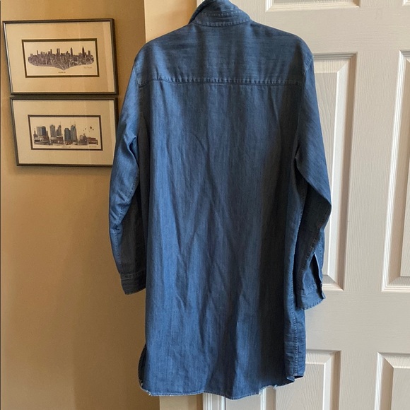 Frank & Eileen Classic Blue Shirt Dress Sz L - Picture 4 of 7